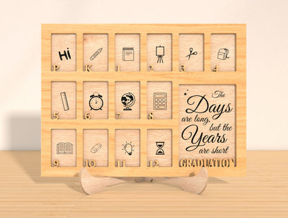 Graduation School Years Photo Frame SVG Laser Cut File for xTool and Glowforge