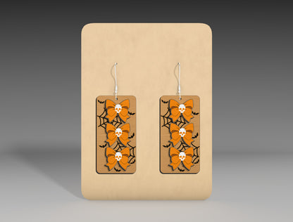 Halloween Rectangle Earrings SVG Bundle 10 Designs for Glowforge xTool