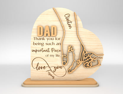 Dad Tabletop Sign SVG Laser Cut File for xTool and LightBurn