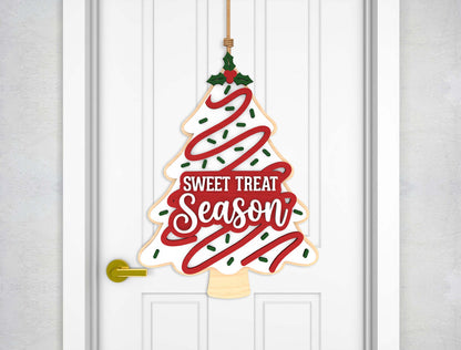 Christmas Door Hanger SVG Bundle Santa Reindeer Designs 4
