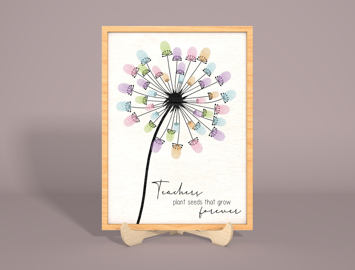 Teacher Handprint Keepsake Sign Laser Cut File SVG for LightBurn and Glowforge