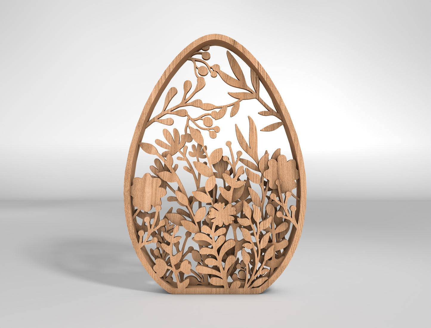 Floral Easter Egg Ornament Set SVG Spring 7 Designs for Glowforge and xTool