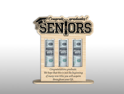 Graduation Money Holder Stand SVG Bundle | Wooden Cash Display Laser Cut File | Glowforge xTool LightBurn Ready
