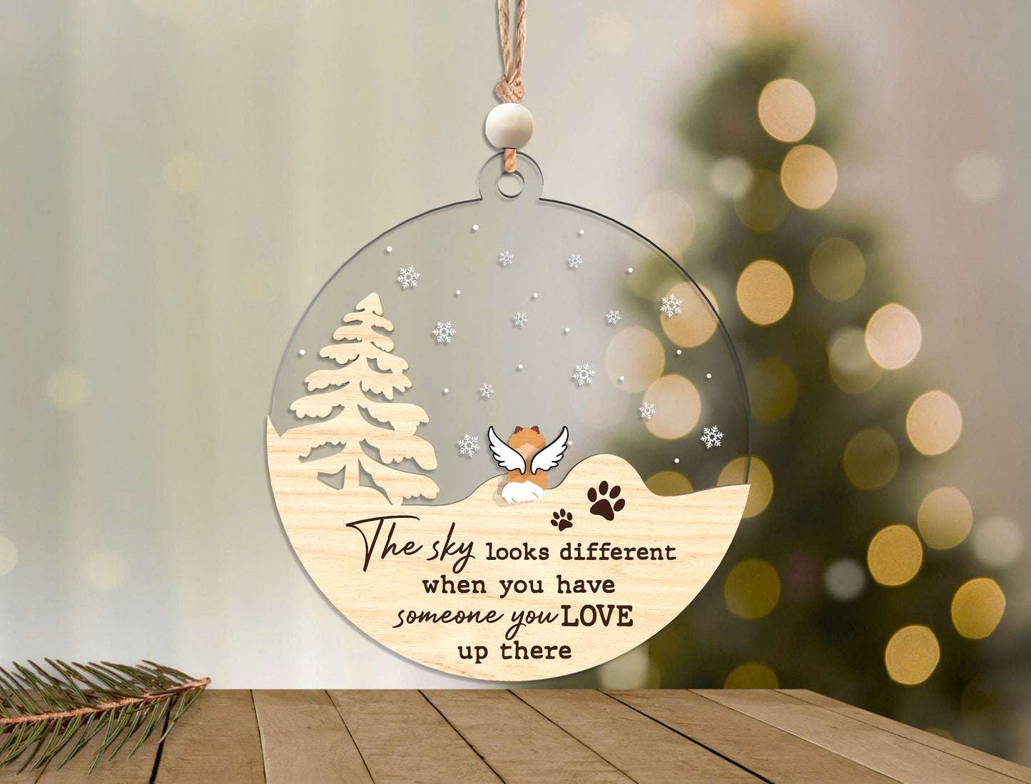 Dog Memorial Ornament SVG Bundle for Glowforge and LightBurn