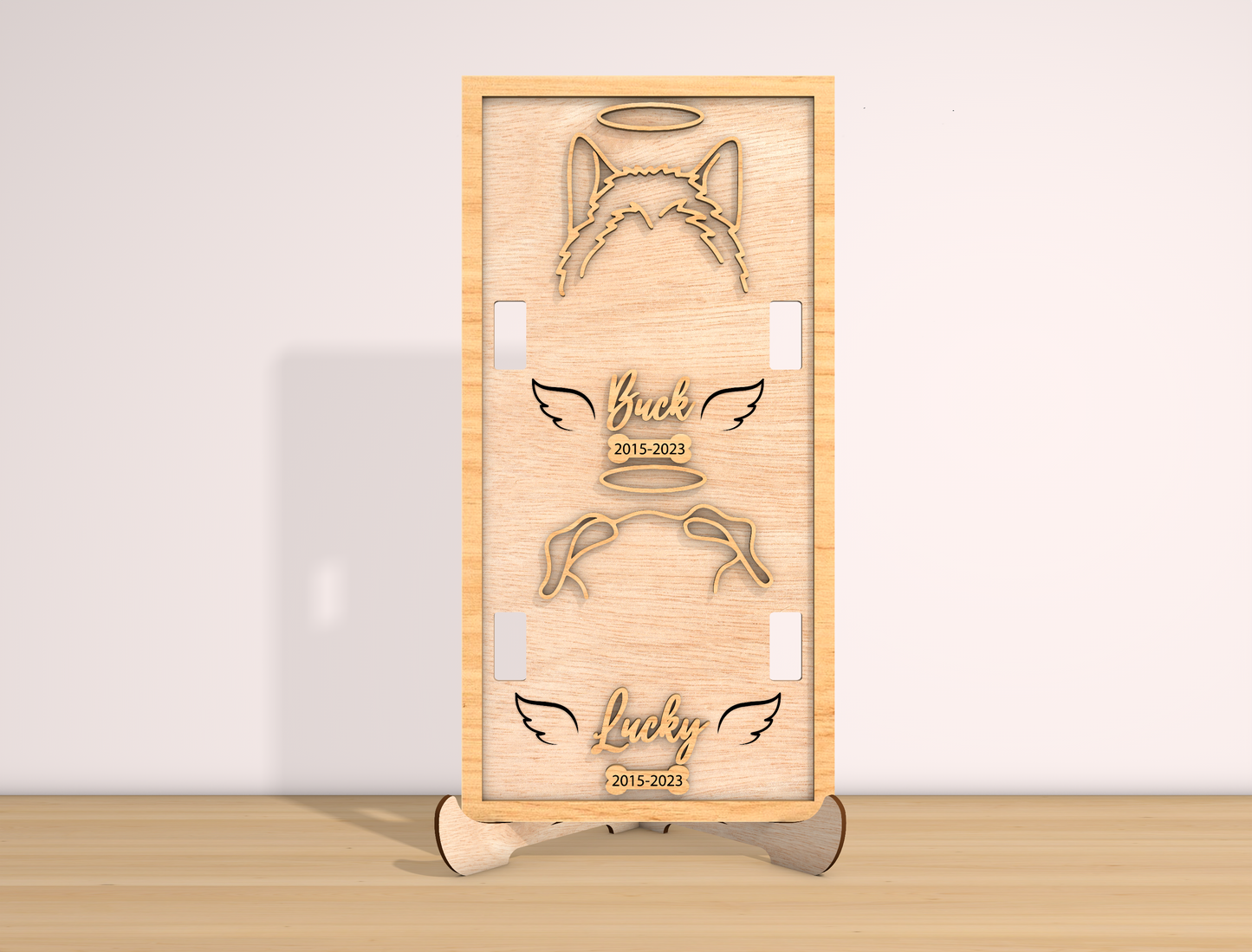 Dog Memorial Collar Holder SVG Laser Cut File for Glowforge