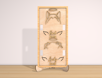 Dog Memorial Collar Holder SVG Laser Cut File for Glowforge