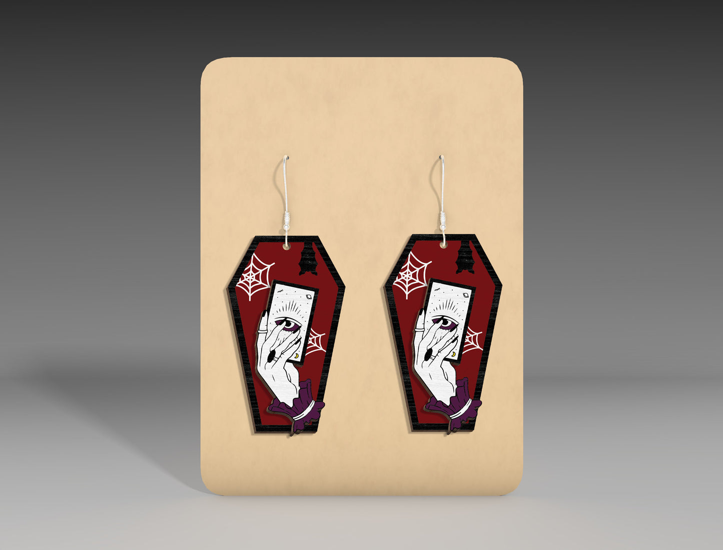 Halloween Coffin Ghost Earrings SVG Bundle 3 Designs for Glowforge xTool LightBurn