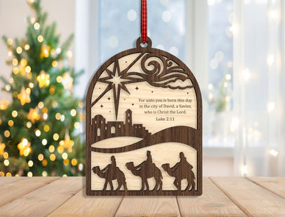 Christian Nativity Ornament SVG Bundle Christmas Laser Cut Files