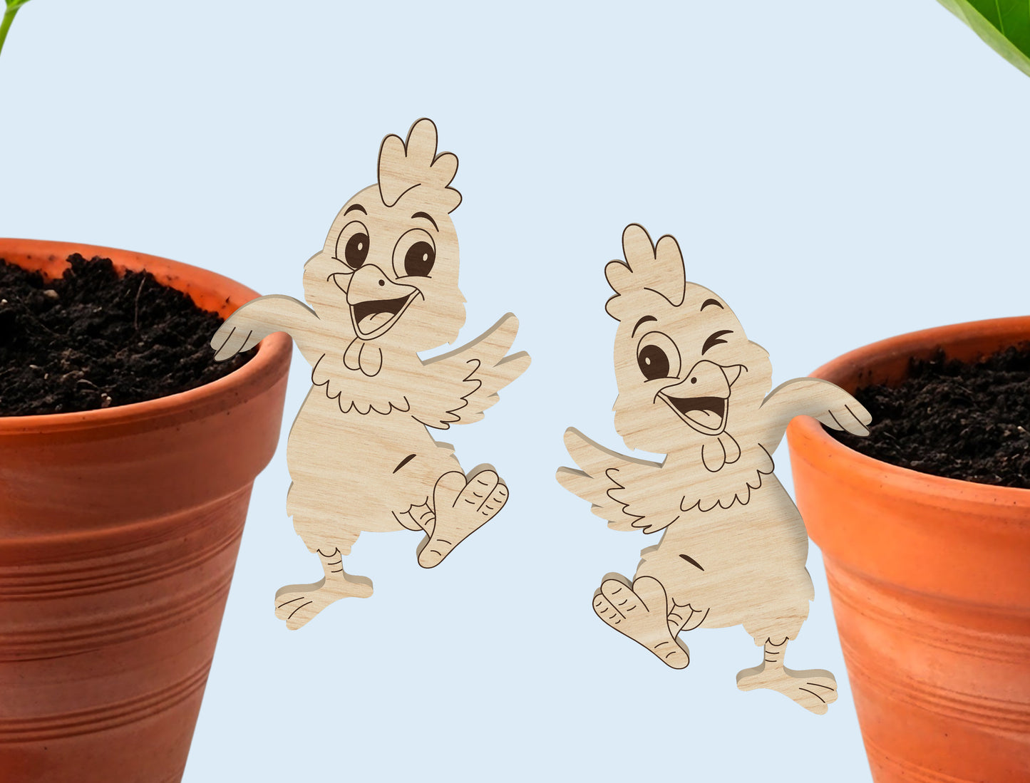 Cute Animal Planter Pot Hanger SVG Bunny Chick for Glowforge and xTool
