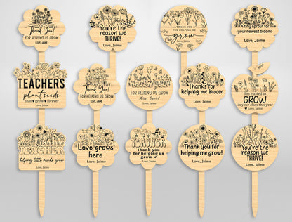 Teacher Gift Card Holder SVG Bundle Laser Cut File for LightBurn and Glowforge