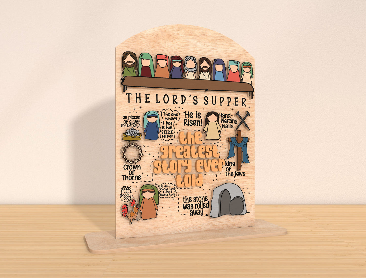 Last Supper Scripture SVG Christian Bible Story Easter for LightBurn