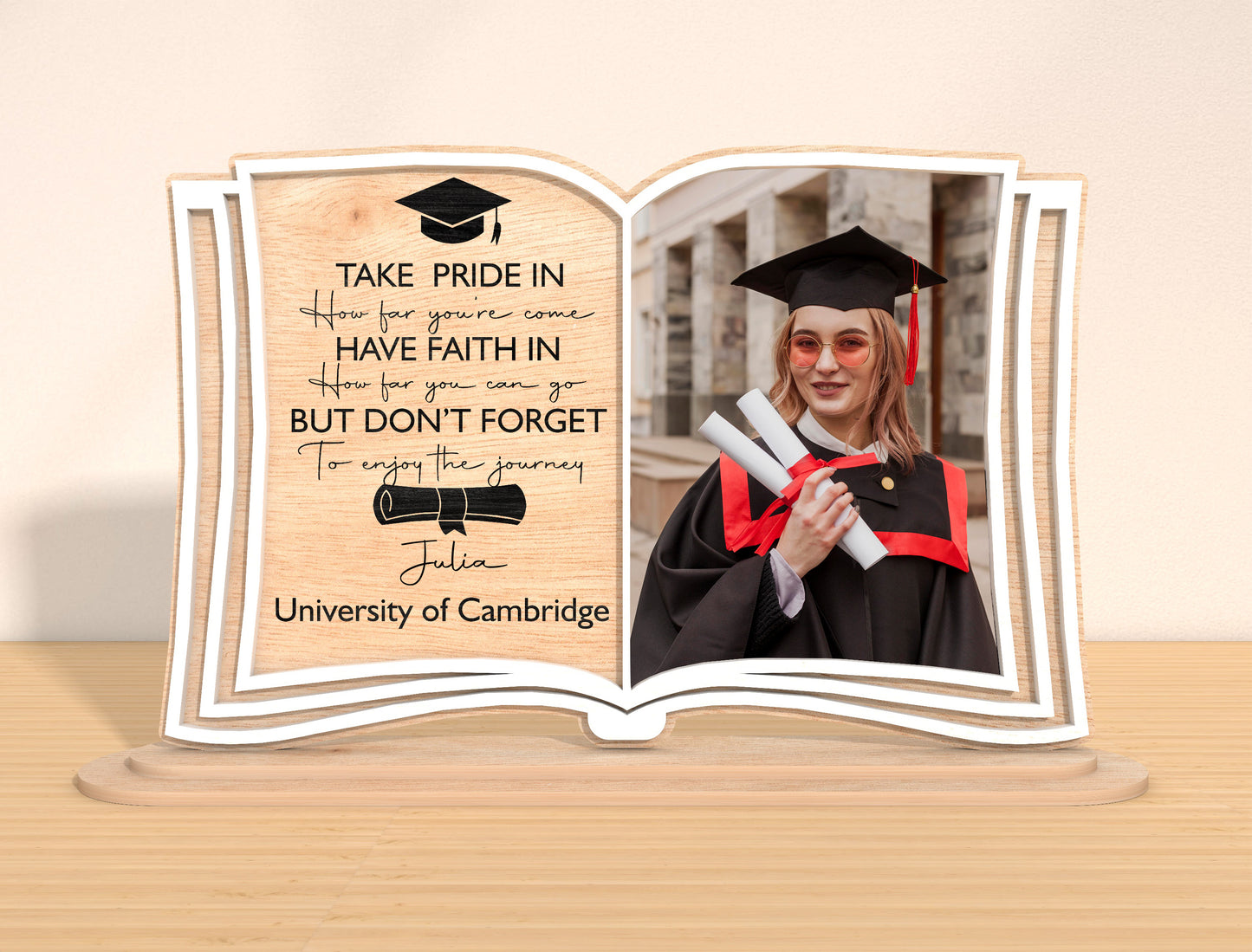 Graduation Photo Frame Book SVG Laser Cut File for Glowforge and xTool