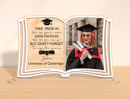 Graduation Photo Frame Book SVG Laser Cut File for Glowforge and xTool