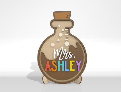 Personalized Teacher Door Sign SVG Bundle Laser Cut File
