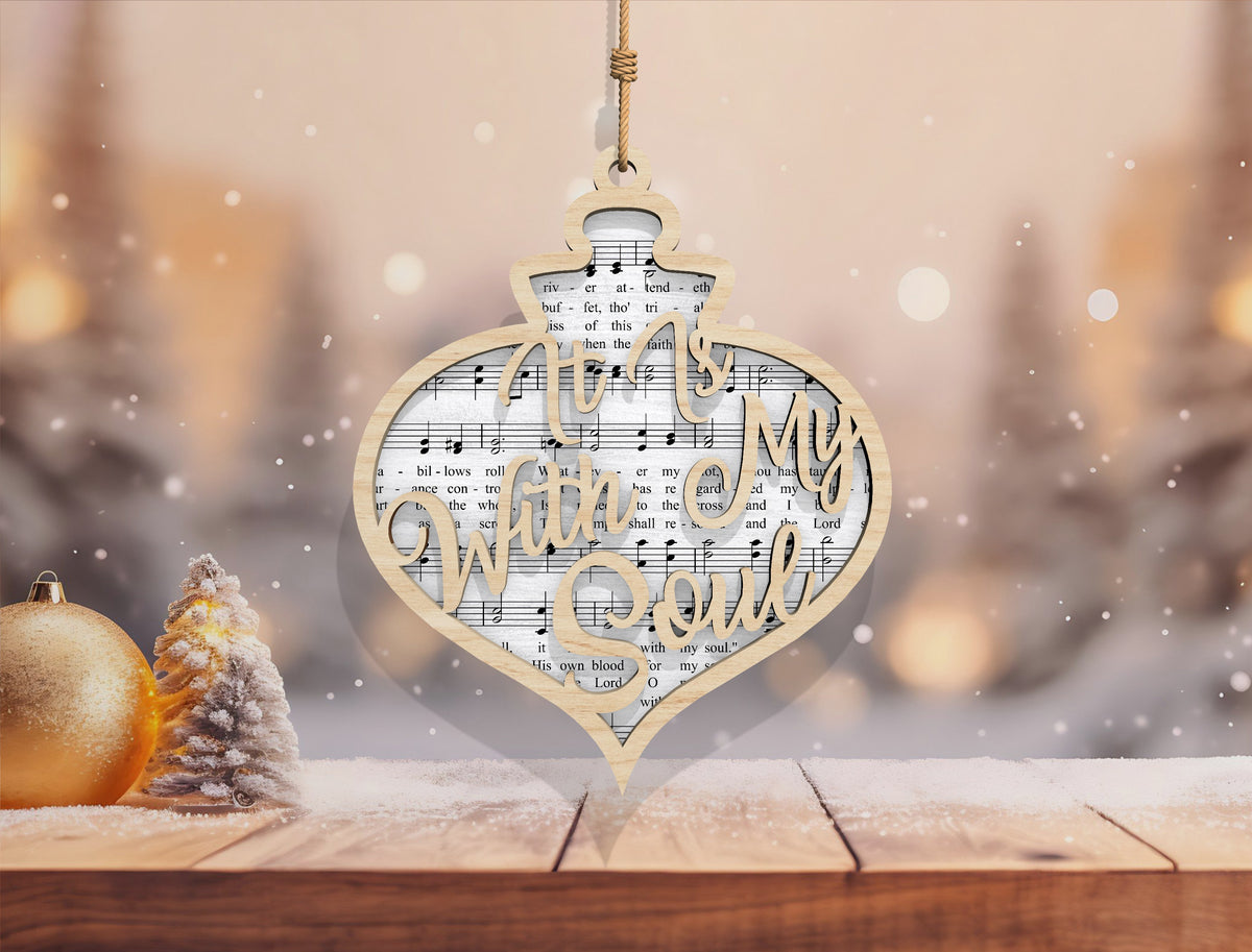 Christmas Hymn Ornament SVG Bundle Sheet Music Designs 3
