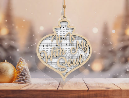 Christmas Hymn Ornament SVG Bundle Sheet Music Designs 3