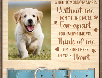 Pet Memorial Collar Frame Heart Quote SVG Laser Cut File for Glowforge