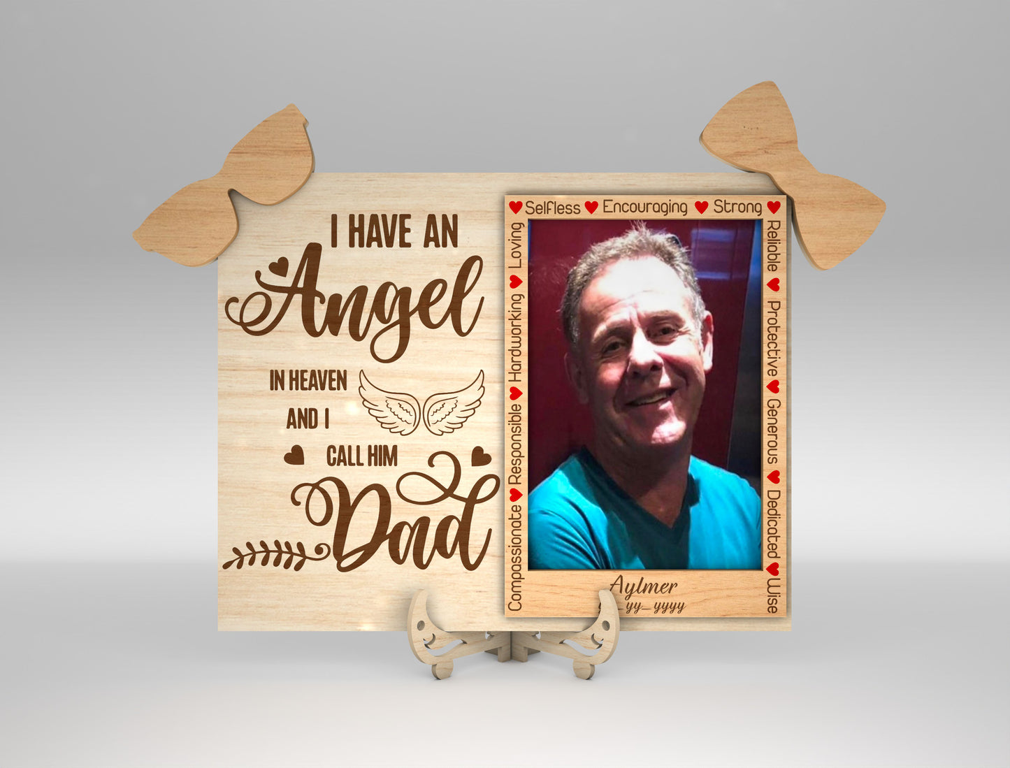 Dad Memorial Photo Frame SVG Laser Cut File for LightBurn and xTool