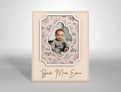 I Love You Mom Custom Photo Frame SVG for LightBurn and xTool