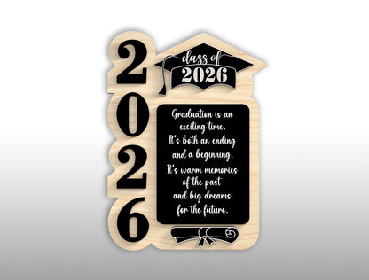 Graduation Quote Tabletop Sign SVG for LightBurn and Glowforge