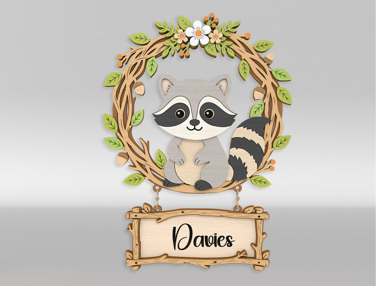Woodland Animal Door Sign SVG for xTool and LightBurn