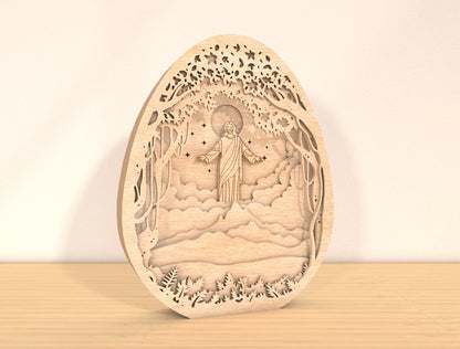 Multilayer Angel Light Scene SVG Christian Heaven for xTool and LightBurn