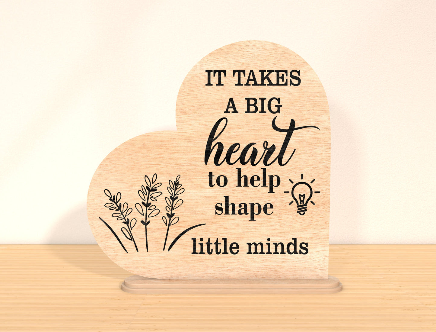 Teacher Thank You Tabletop Sign SVG for Glowforge and LightBurn