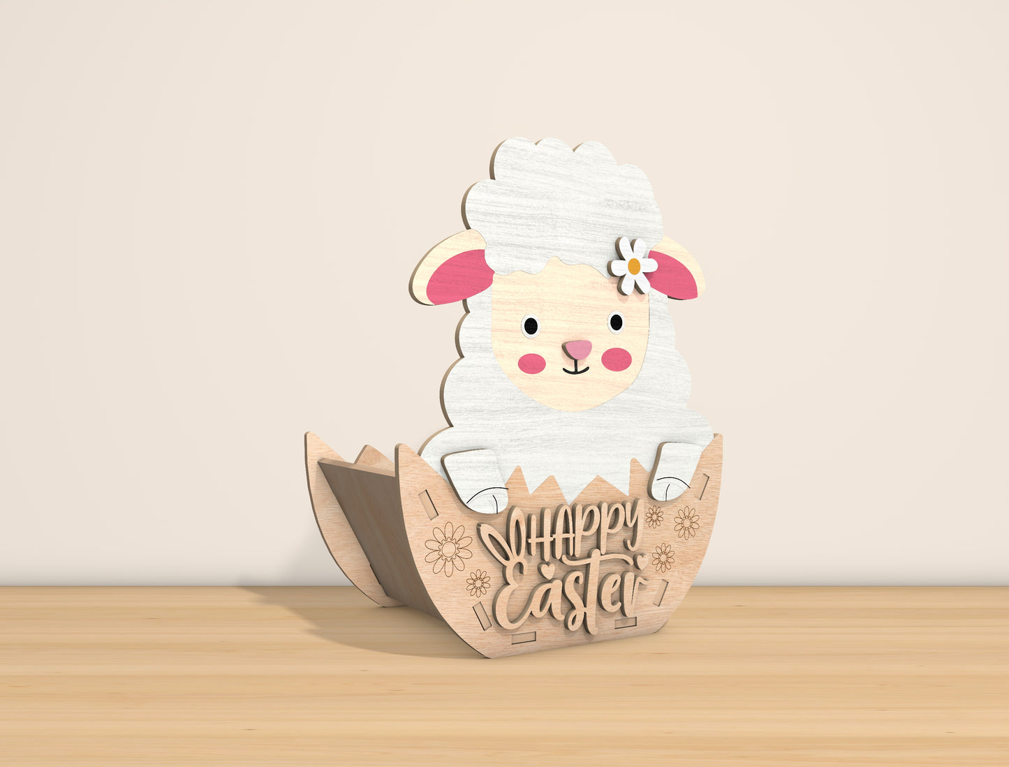 Easter Bunny Basket SVG Bundle Cute Floral 8 Designs for Glowforge and xTool