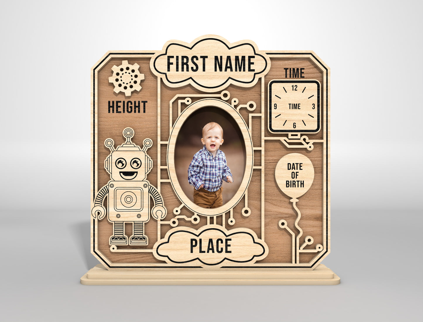 Personalized Family Photo Frame SVG Bundle for Glowforge and xTool