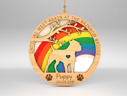 105 Dog Breeds Rainbow Memorial Ornament SVG Bundle Laser Cut File for Glowforge