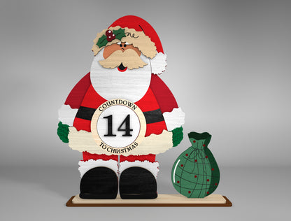 Standing Countdown Santa SVG 3