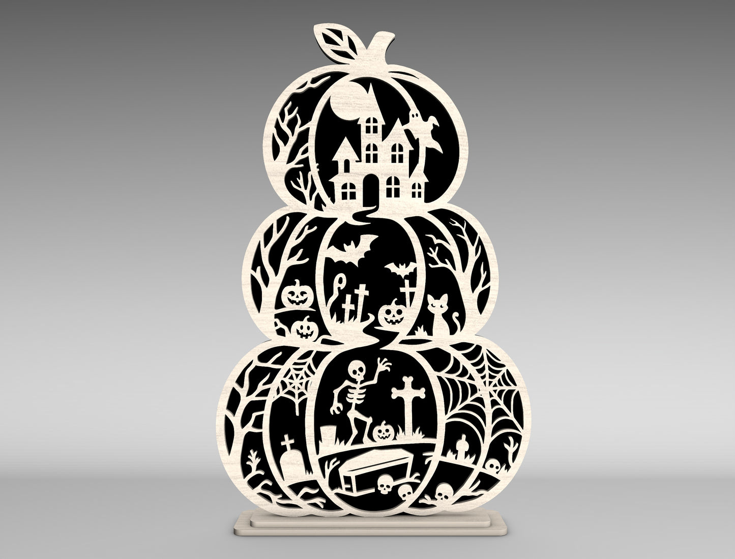 Halloween Pumpkin Silhouette SVG Bundle Laser Cut Files for Glowforge