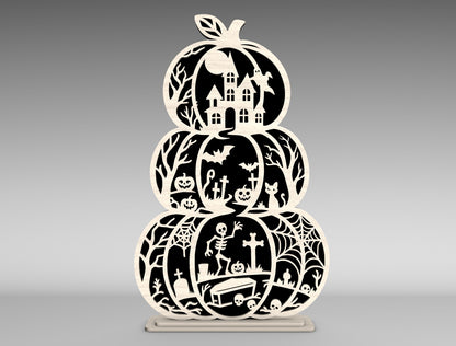 Halloween Pumpkin Silhouette SVG Bundle Laser Cut Files for Glowforge