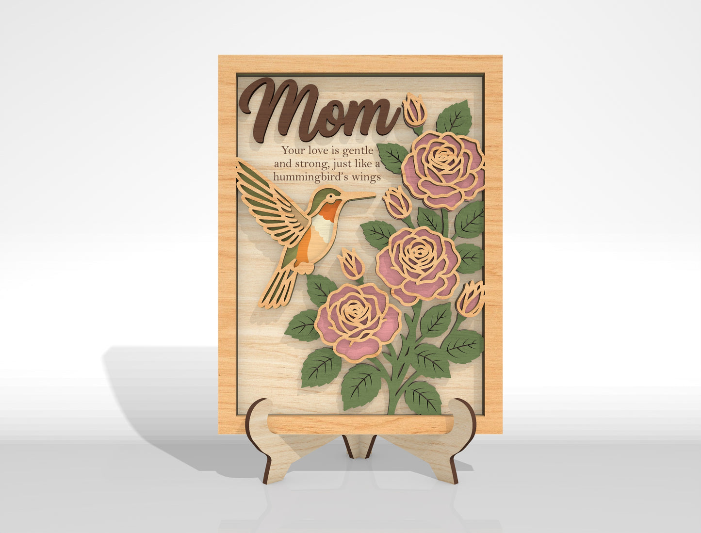 Hummingbird Floral Frame SVG Bundle for Glowforge and LightBurn