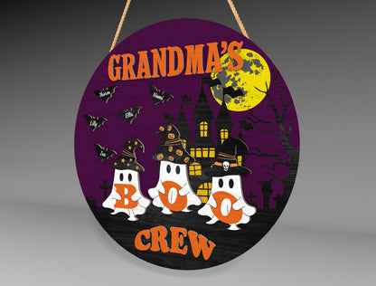 Halloween Grandma Ghost Family Sign SVG for xTool Glowforge