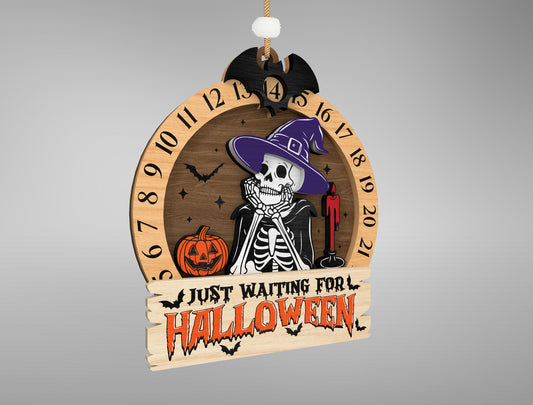 Halloween Skeleton Countdown Calendar SVG for xTool LightBurn Glowforge