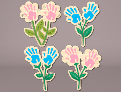 Handprint Flower Gift Set SVG Bundle Mother's Day for xTool
