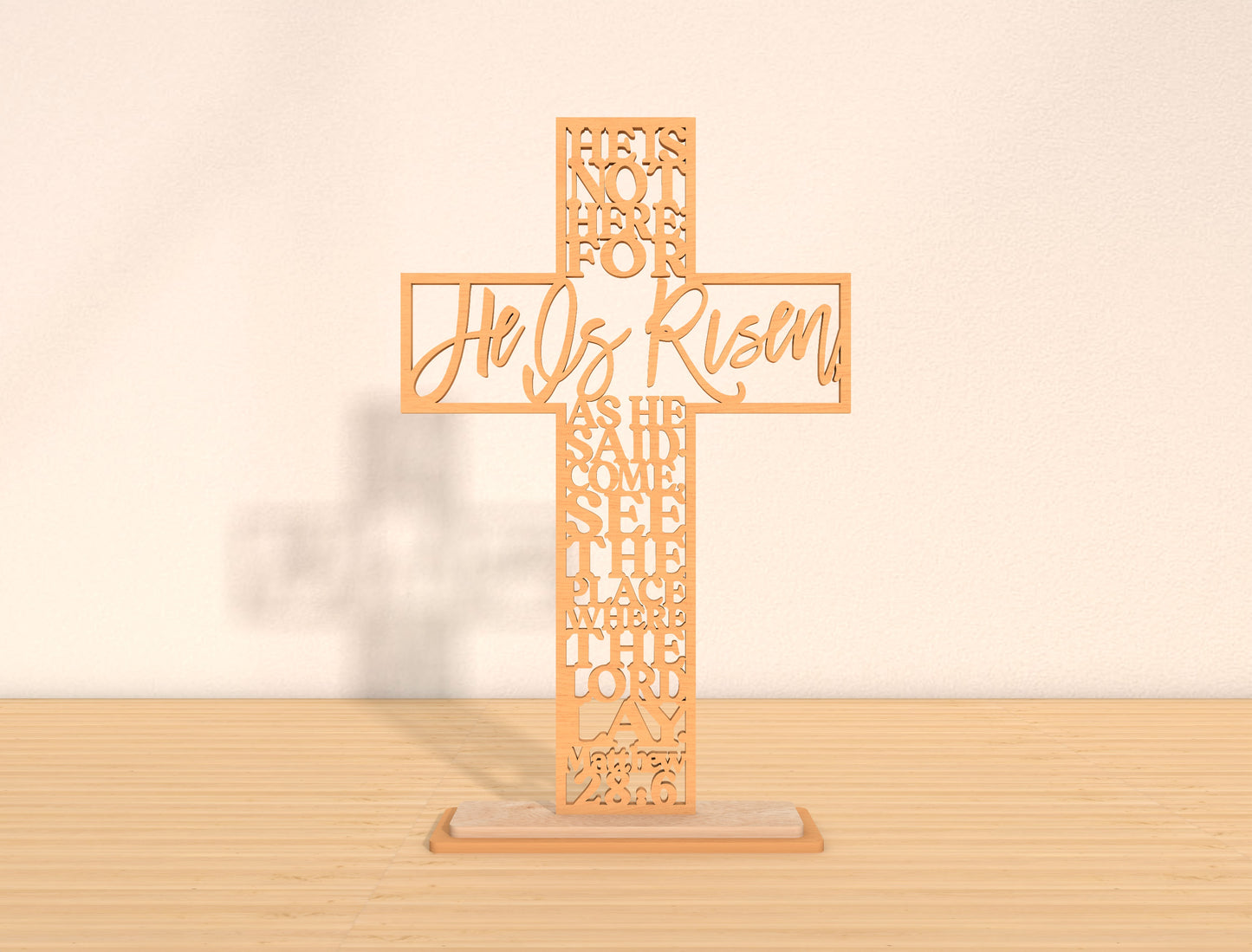 Christian Cross Faith Quote Tabletop Sign SVG Bundle for LightBurn and xTool