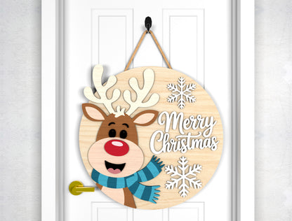 Christmas Door Hanger SVG Bundle 9 Gnome Santa Laser Cut Des 3