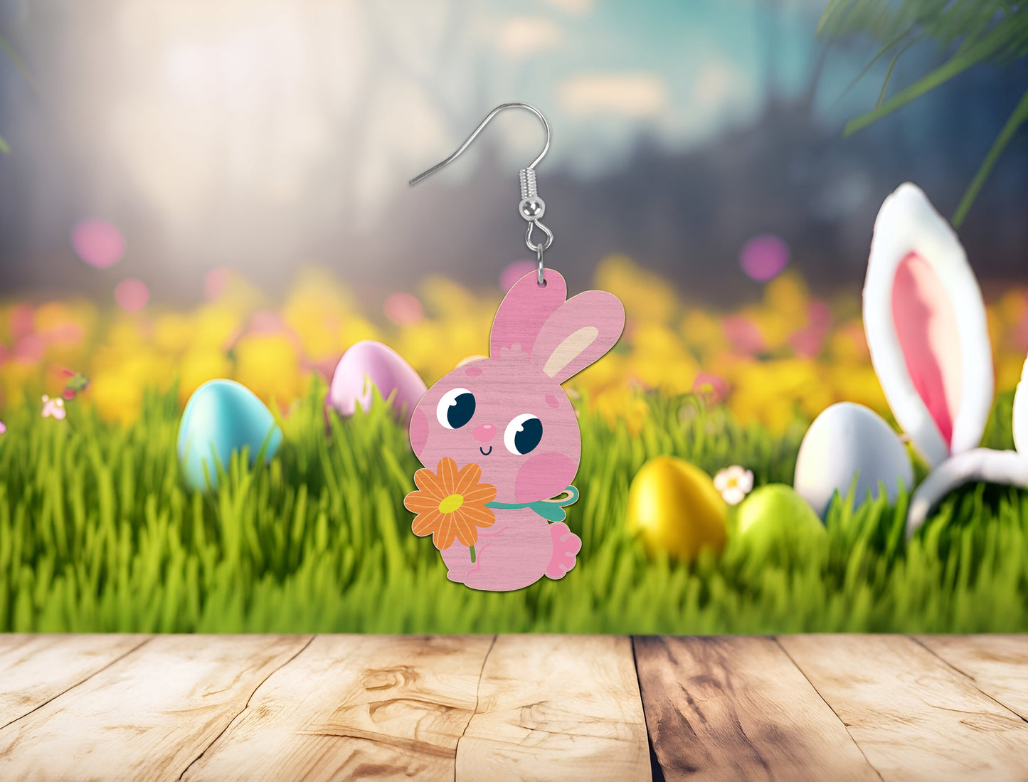 Easter Bunny Earrings SVG Rabbit Egg Jewelry for xTool and LightBurn