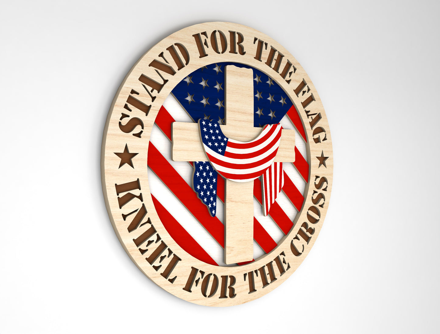 Stand for the Flag SVG Laser Cut File for xTool and Glowforge