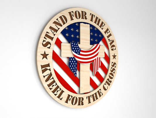 Stand for the Flag SVG Laser Cut File for xTool and Glowforge