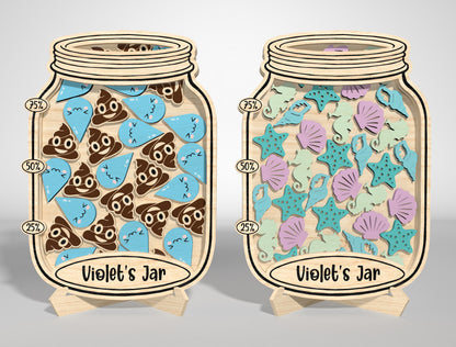 Magnetic Reward Jar SVG Laser Cut File for xTool and LightBurn