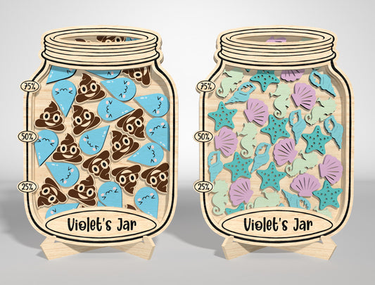 Magnetic Reward Jar SVG Laser Cut File for xTool and LightBurn