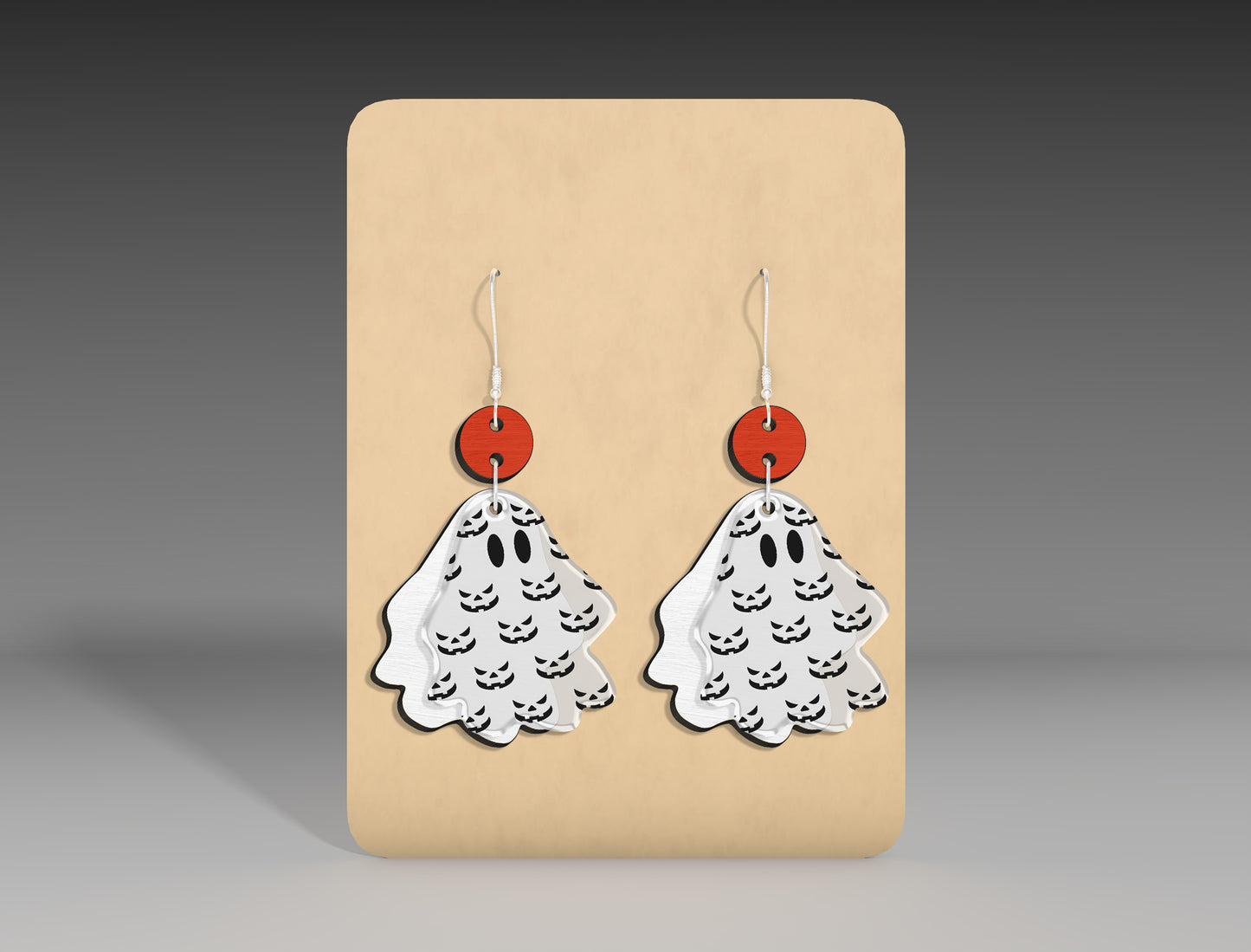 Halloween Floral Ghost Earrings SVG Bundle 3 Designs for Glowforge xTool LightBurn