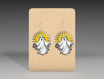 Halloween Halo Ghost Earrings SVG Bundle 3 Designs for xTool Glowforge LightBurn