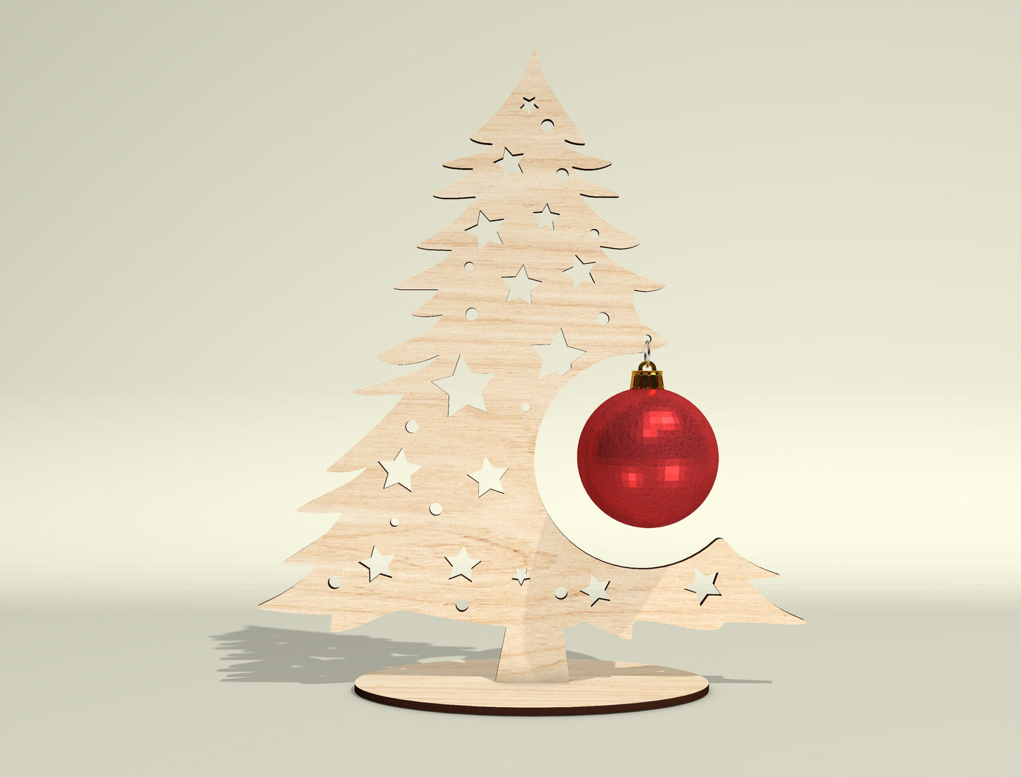 Personalized Photo Christmas Tree Ornament Laser Cut File | Ready to Cut | Glowforge, xTool, LightBurn, etc.