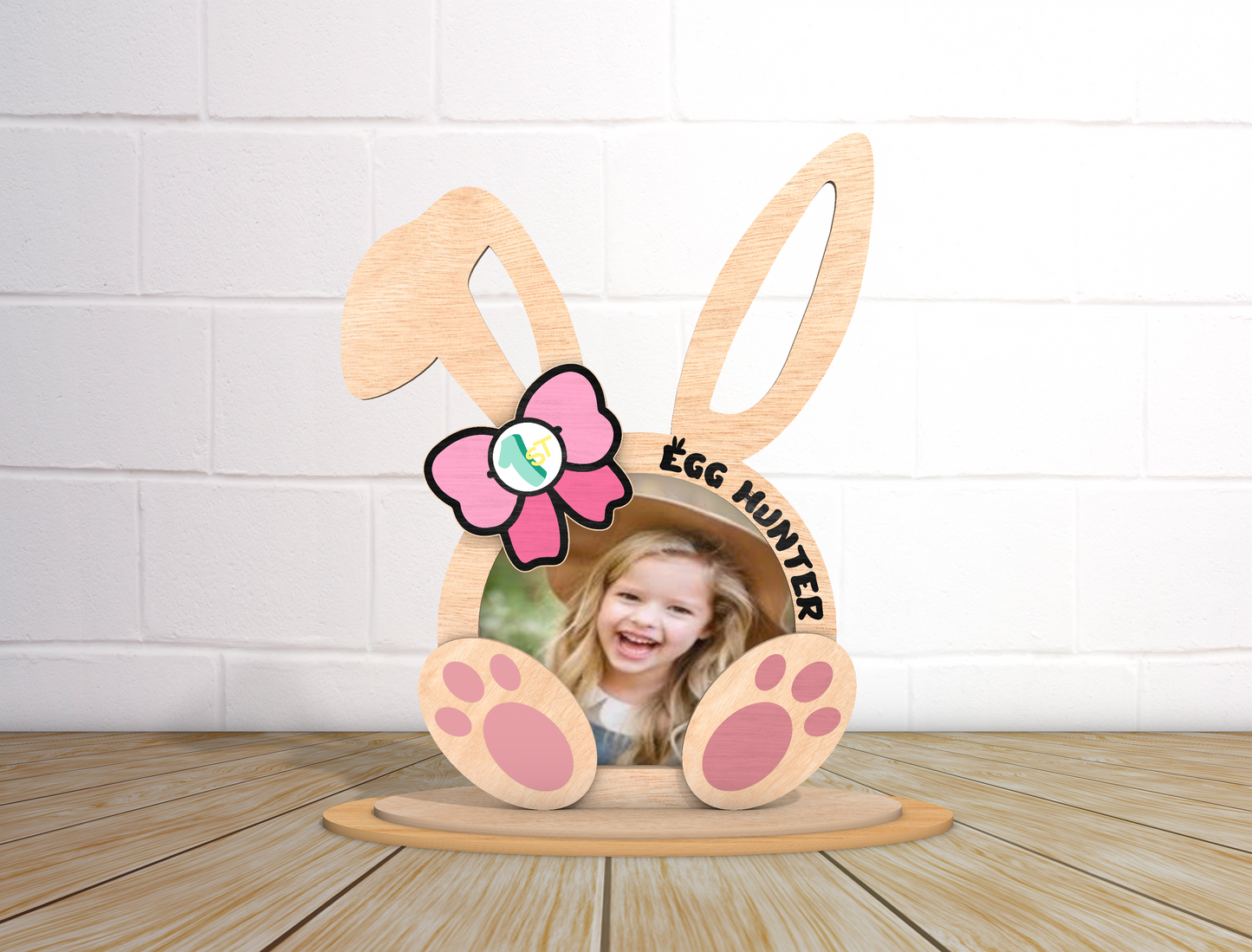 Easter Bunny Photo Stand SVG Kids Easter Photo Holder for LightBurn