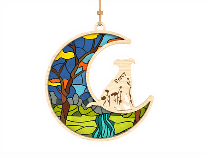 Dog Memorial Moon Ornament SVG Bundle Laser Cut File for Glowforge and LightBurn