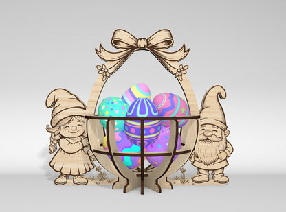 9 Easter Basket Egg Holder Bundle SVG Laser Cut for Glowforge and xTool